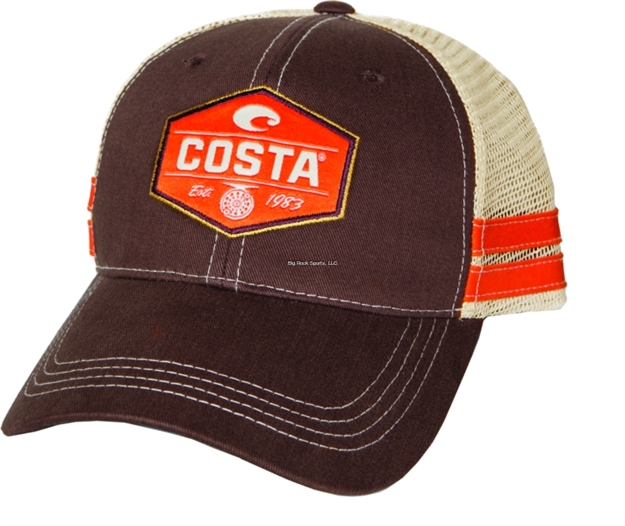 Picture of Costa Reel Trucker Hat - Brown/Stone/Orange, XL - One Size
