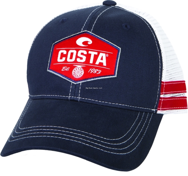 Picture of Costa Reel Trucker Hat - Navy/White/Red, XL - One Size