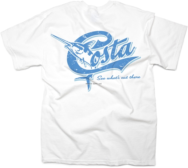 Picture of Costa Retro Short Sleeve T-Shirt XL White
