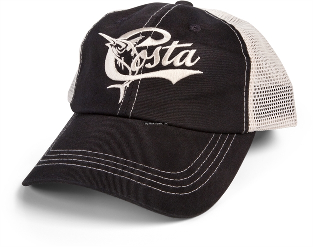 Picture of Costa Retro Trucker Hat Black/Stone W/Snap Closure, One Size