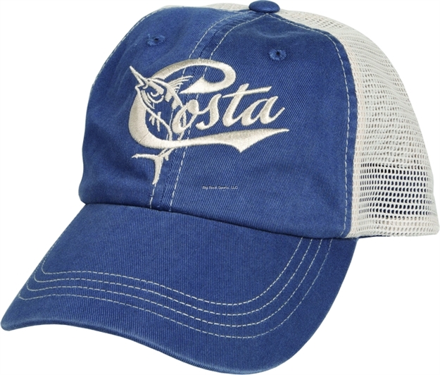 Picture of Costa Retro Trucker Hat Slate Blue/Stone W/Snap Closure, One Size