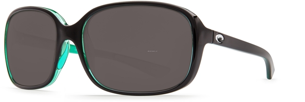 Picture of Costa Riverton Sunglasses, Gray 580P Lens, Shiny Black Kiwi Nylon Frame
