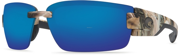 Picture of Costa Rockport Sunglasses, Blue Mirror 580P Lens, Mossy Oak Shadow Grass Blades Camo Nylon Frame