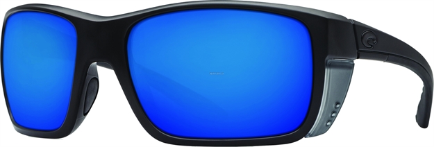 Picture of Costa Rooster Sunglasses, Blue Mirror Glass - W580 Lens, Blackout Nylon Frame