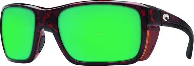 Picture of Costa Rooster Sunglasses, Green Mirror Glass - W580 Lens, Tortoise Nylon Frame