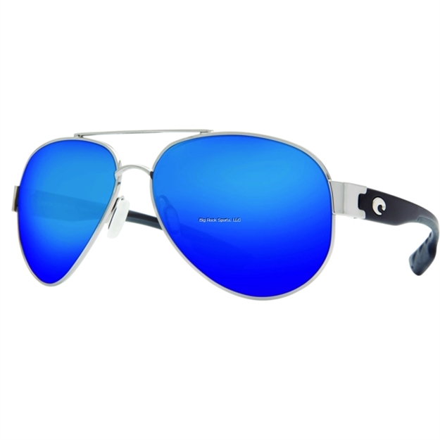 Picture of Costa South Point Sunglasses, Blue Mirror 580P Lens, Palladium Silver Monel Frame