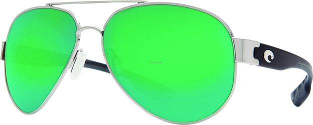 Picture of Costa South Point Sunglasses, Green Mirror 580P Lens, Palladium Silver Monel Frame