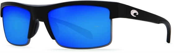 Picture of Costa South Sea Sunglasses, Blue Mirror 580P Lens, Matte Black/Gunmetal Tr-90 Frame
