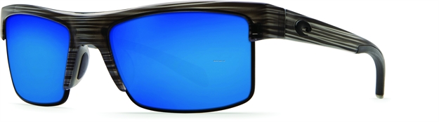 Picture of Costa South Sea Sunglasses, Blue Mirror 580P Lens, Silver Teak/Black Tr-90 Frame