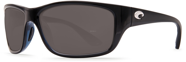 Picture of Costa Tasman Sea Sunglasses, Gray 580P Lens, Shiny Black Nylon Frame