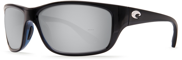 Picture of Costa Tasman Sea Sunglasses, Silver Mirror 580P Lens, Shiny Black Nylon Frame
