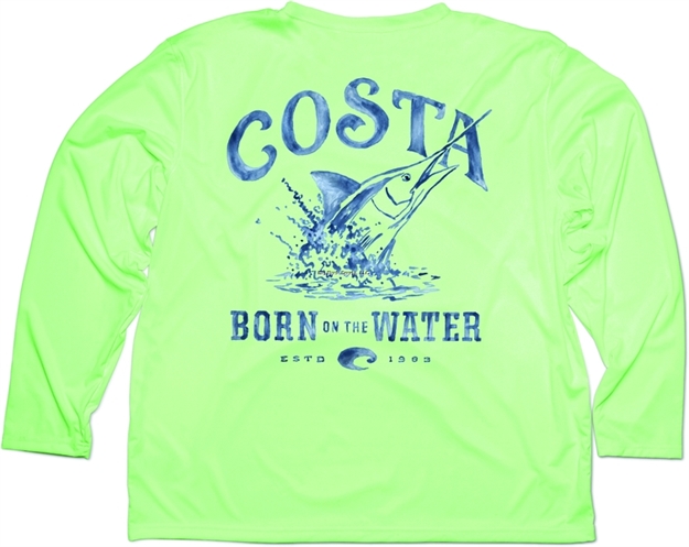 Picture of Costa Technical Baja Long Sleeve T-Shirt Mint Small