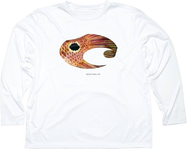 Picture of Costa Technical Redfish White 10 Small Long Sleeve Shirt, Small