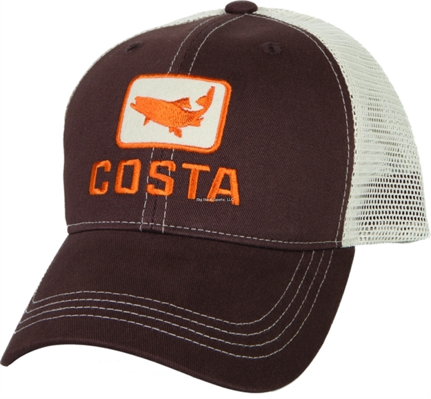 Picture of Costa Trout Trucker Hat, Brown/Stone, XL - One Size