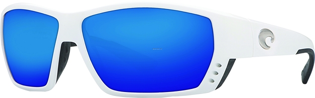 Picture of Costa Tuna Alley Sunglasses, Blue Mirror 580P Lens, White Nylon Frame