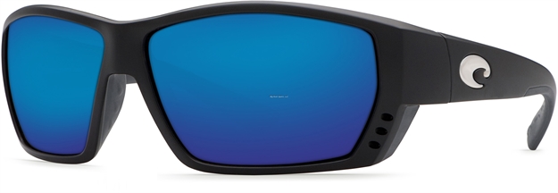 Picture of Costa Tuna Alley Sunglasses, Blue Mirror Glass Lens, Matte Black Nylon Frame