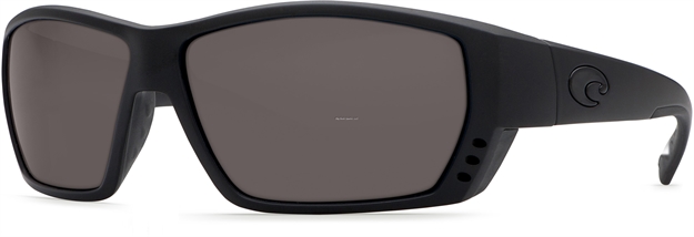 Picture of Costa Tuna Alley Sunglasses, Gray Glass - W580 Lens, Blackout Nylon Frame