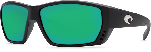 Picture of Costa Tuna Alley Sunglasses, Green Mirror Glass Lens, Matte Black Nylon Frame