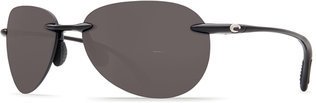 Picture of Costa West Bay Sunglasses, Gray 580P Lens, Shiny Black Bio Resin Frame