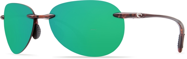 Picture of Costa West Bay Sunglasses, Green Mirror 580P Lens, Tortoise Bio Resin Frame