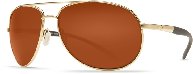Picture of Costa Wingman Sunglasses, Copper 580P Lens, Gold Monel Frame
