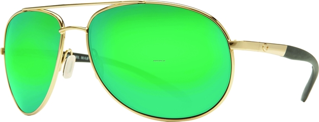 Picture of Costa Wingman Sunglasses, Green Mirror 580P Lens, Gold Monel Frame