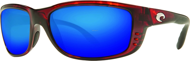 Picture of Costa Zane Sunglasses, Blue Mirror 580P Lens, Tortoise Nylon Frame