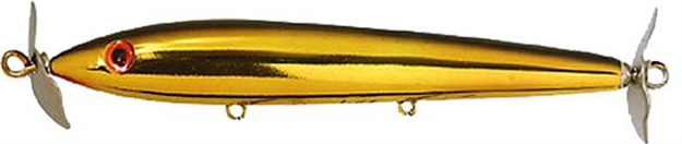 Picture of Cotton Cordell Boy Howdy Topwater Prop Bait, 4 1/2", 3/8 Oz, Gold/Black, Floating C4103