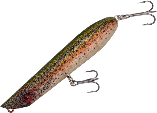 Picture of Cotton Cordell Pencil Popper, 4.5 In, 3/4 Oz, Clear Rainbow Trout