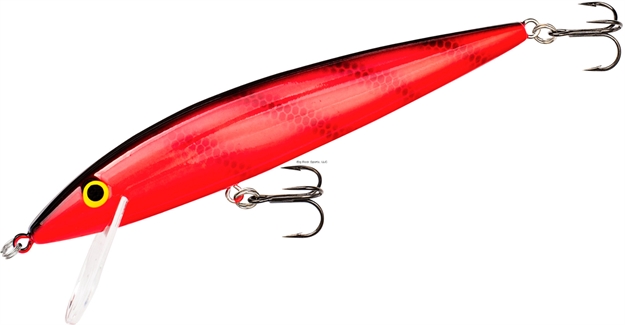 Picture of Cotton Cordell Shallow CC Minnow, 4 In, 5/16 Oz, Fluorescent Red Black