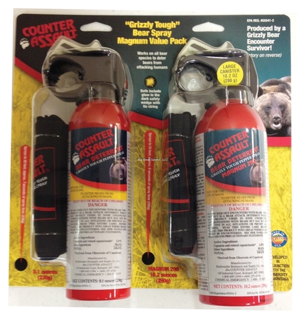 Picture of Counter Assault Bear Deterrent Pepper Spray 8.1Oz & 10.2Oz 2Pk Value Pack
