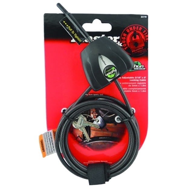 Picture of Covert Master Lock Python Security Cable 6', 3/16" Black