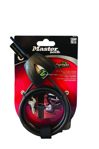 Picture of Covert 0.3125 IN Master Lock Security Cable Black Case OF 6 2189