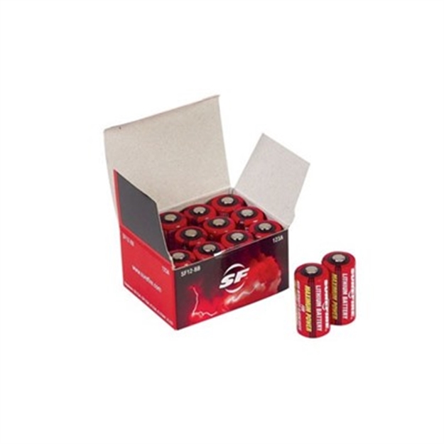 Picture of  Surefire Sf12bb 123A Batteries  Red/Black 3.0 Volts 1,550 Mah (12) Single Package Boxed 084871820134