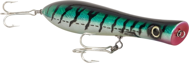 Picture of Creek Chub Pin Popper Topwater Popper, 6 1/2", 2 1/2 Oz, Mackerel, Hardwood