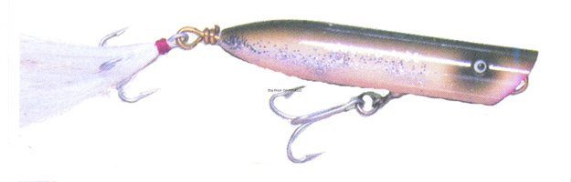 Picture of Creek Chub Striper Strike Popper, 4 1/4", 1 1/2 Oz, Black/Red Eye, Sinking