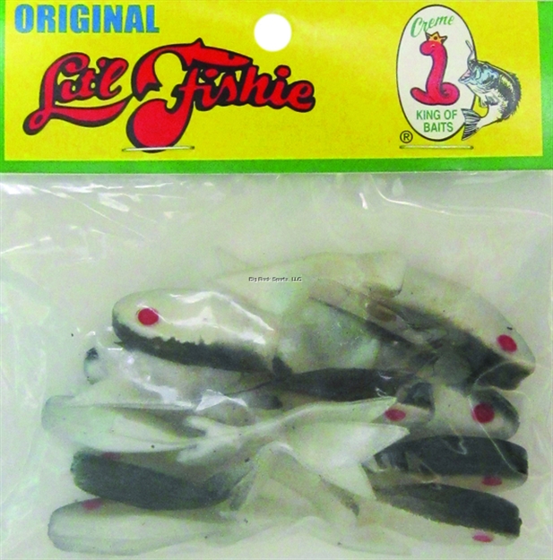Picture of Creme Lures Lit'l Fishie Minnow, 2 1/2", 1/4 Oz, White Pearl Gray Back, Floating, 10/Pack