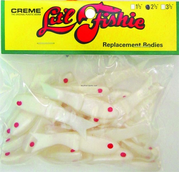 Picture of Creme Lures Lit'l Fishie Minnow Snack Pack, 2 1/2", White Pearl, 25/Pack