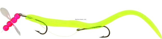 Picture of Creme Lures Midget Crawler Worm, 3 1/2", Chartreuse, 1 Rig And Spare