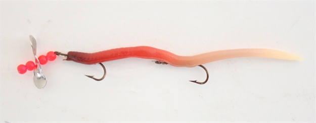 Picture of Creme Lures Midget Crawler Worm, 3 1/2", Natural, 1 Rig And Spare