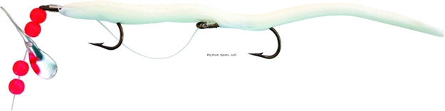 Picture of Creme Lures Midget Crawler Worm, 3 1/2", White, 1 Rig And Spare