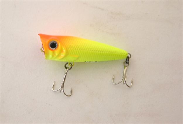 Picture of Creme Lures Ol' Big Mouth Popper, 2", Chartreuse Orange Back, 1/Pack
