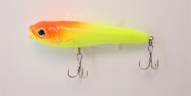 Picture of Creme Lures Pond Favorite Topwater Bait, 2 3/4", Chartreuse Orange Back, Floating, 1/Pack