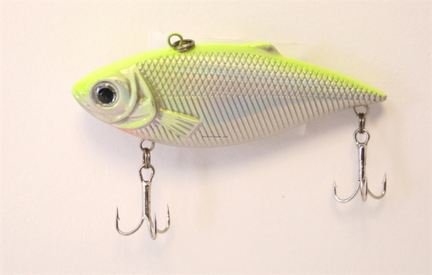 Picture of Creme Lures Pond Favorites Lipless Crankbait, 2 1/2", Chartreuse Back, Sinking, 1/Pack