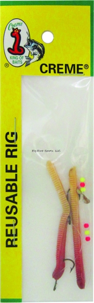 Picture of Creme Lures Rigged Angle Worm, 2 1/4", Natural, 1/Rig And Spare