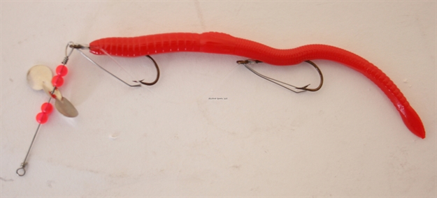 Picture of Creme Lures Scoundrel Rigged Worm, 6", Red, 1 Rig And Spare