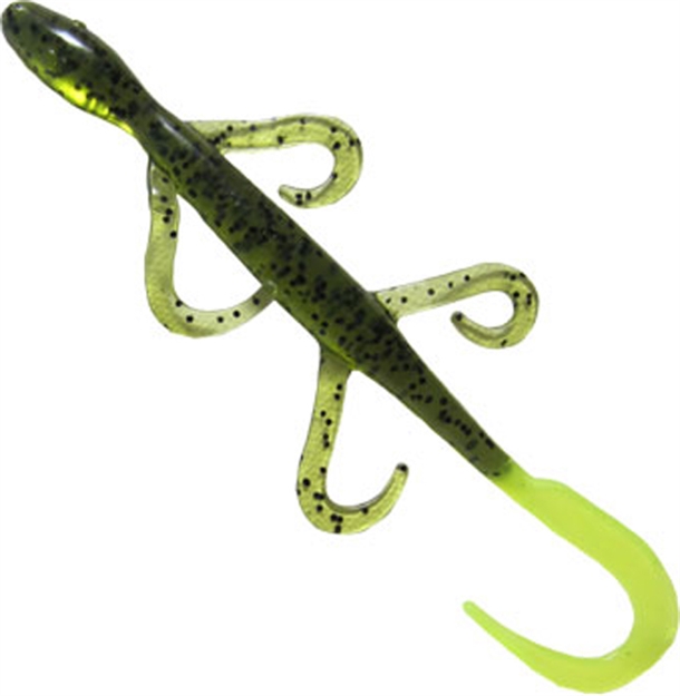 Picture of Creme Lures Stick Worm, 6", Watermelon Chartreuse Tail, 7/Pack