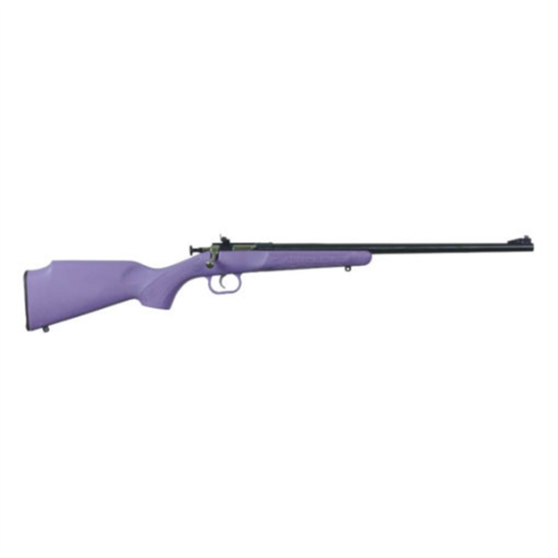 Picture of  Crickett Ksa2306 Youth  22 LR 1Rd 16.12" Blued Barrel & Receiver, Fixed Front/Adjustable Rear Peep Sights, Purple Synthetic Stock W/11.5" Lop, Rebounding Firing Pin Safety