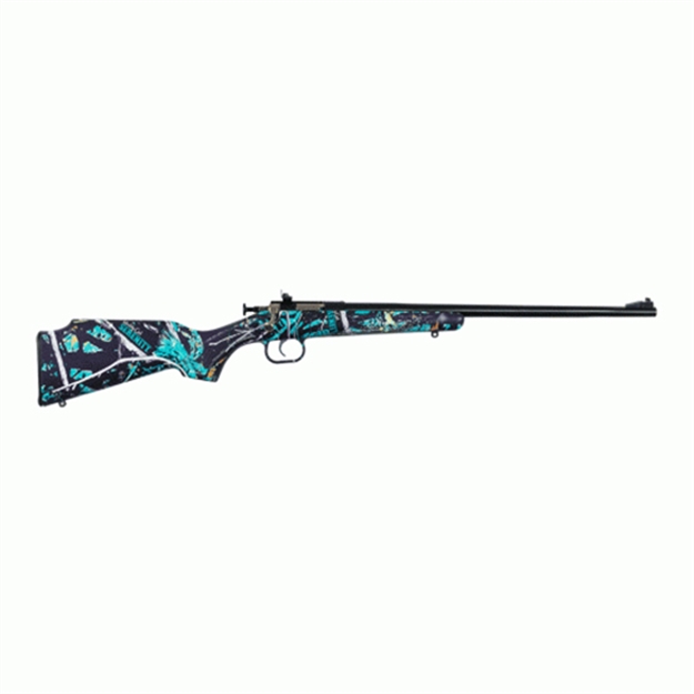 Picture of  Crickett Ksa2172 Youth  22 LR 1Rd 16.12" Blued Barrel & Receiver, Fixed Front/Adjustable Rear Peep Sights, Muddy Girl Serenity Synthetic Stock W/11.5" Lop, Rebounding Firing Pin Safety 611613021728