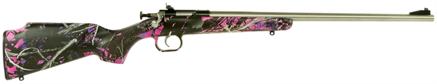 Picture of  Crickett Ksa2167 Youth  22 LR 1Rd 16.12" Stainless Steel Barrel, Fixed Front/Adjustable Rear Peep Sights, Hydro Dipped Muddy Girl Synthetic Stock W/11.5" Lop, Rebounding Firing Pin Safety 611613021674